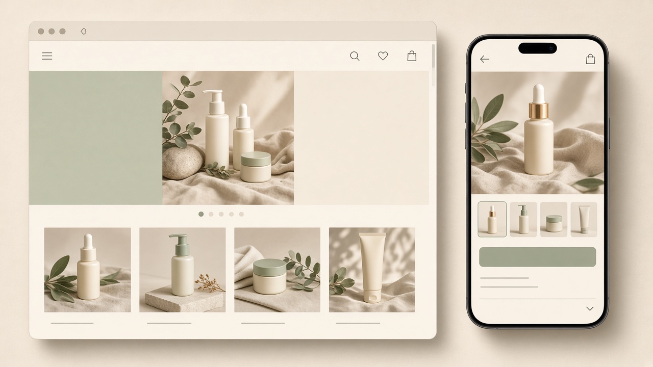 Beauty storefront composed for a DEVDIY Ariella migration